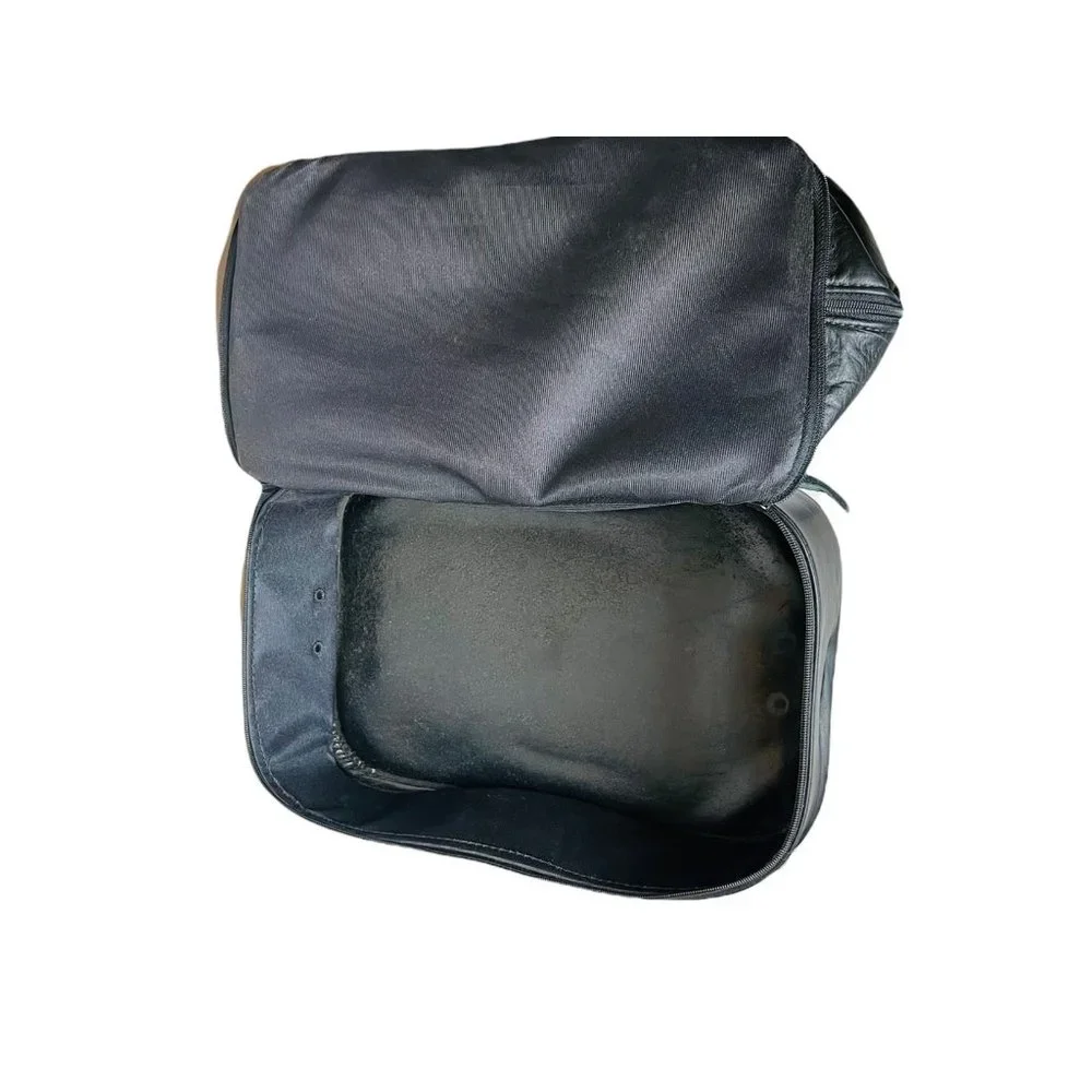 Belding Sports Vintage 1970's Custom Grain Black Leather Golf Gym Tote Bag